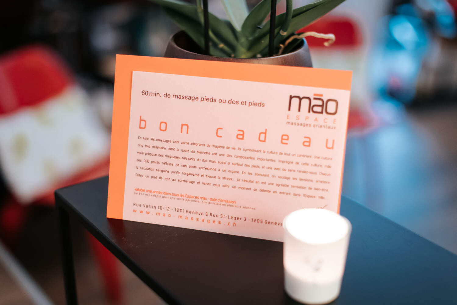 Bon cadeau massages